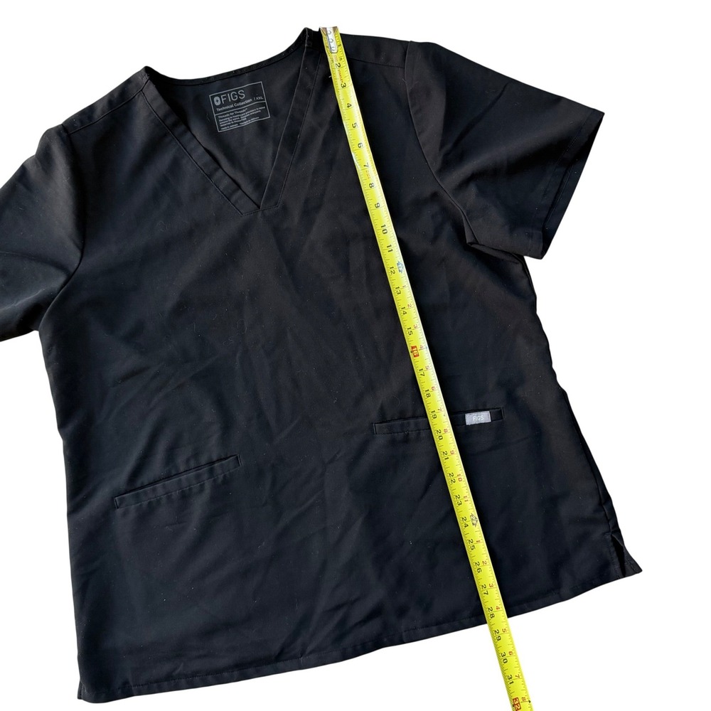 FIGS Casma Black V-Neck Scrub Top FW1100 Technical Collection Size XXL - Picture 7 of 7